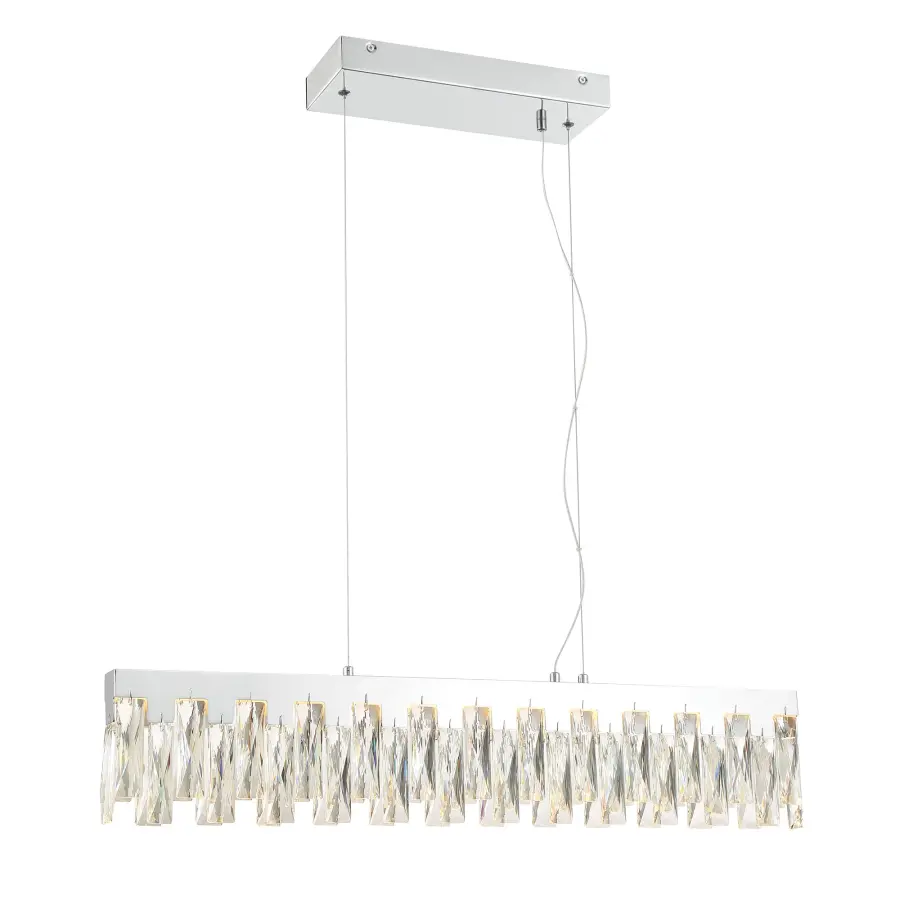 Curio 32" LED Island Light in Chrome - Image 1