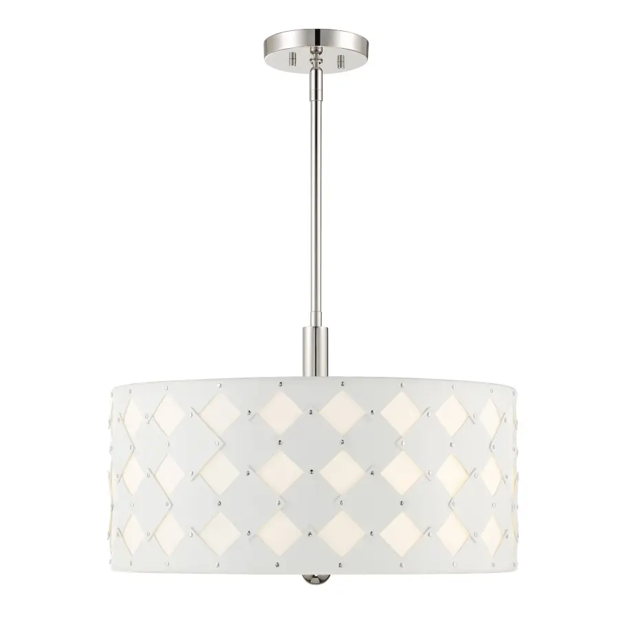Patchwork 3-Light Pendant in Polished Nickel - Image 2