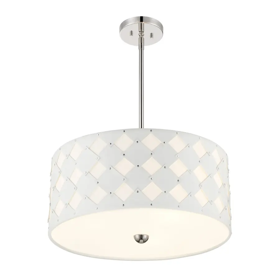 Patchwork 3-Light Pendant in Polished Nickel - Image 5