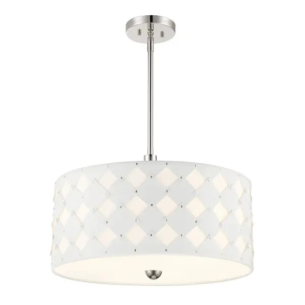 Patchwork 3-Light Pendant in Polished Nickel - Image 6