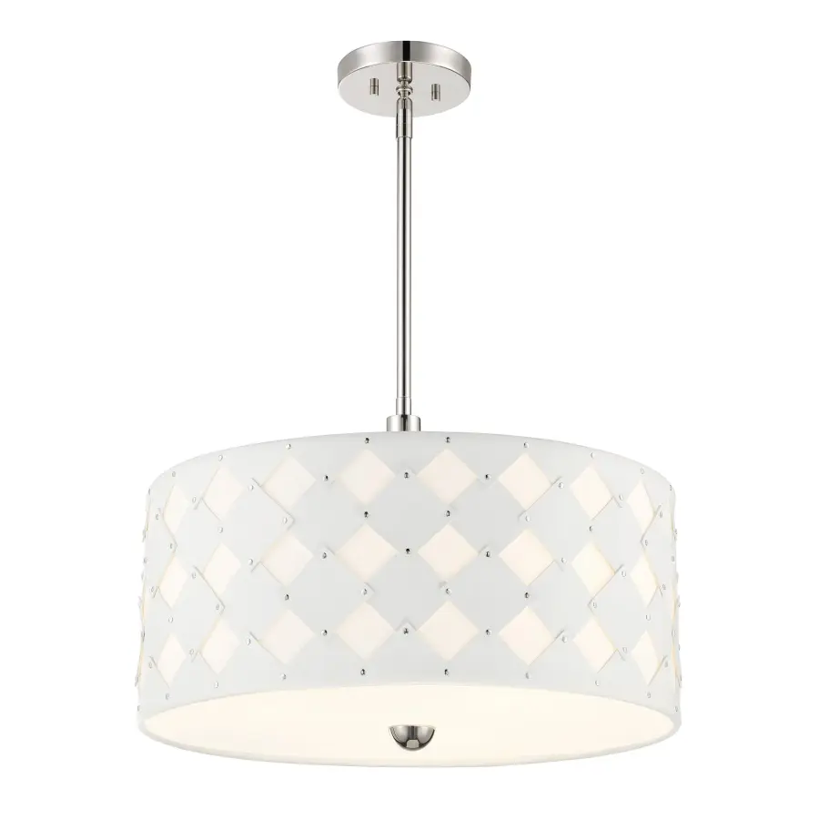 Patchwork 3-Light Pendant in Polished Nickel - Image 6