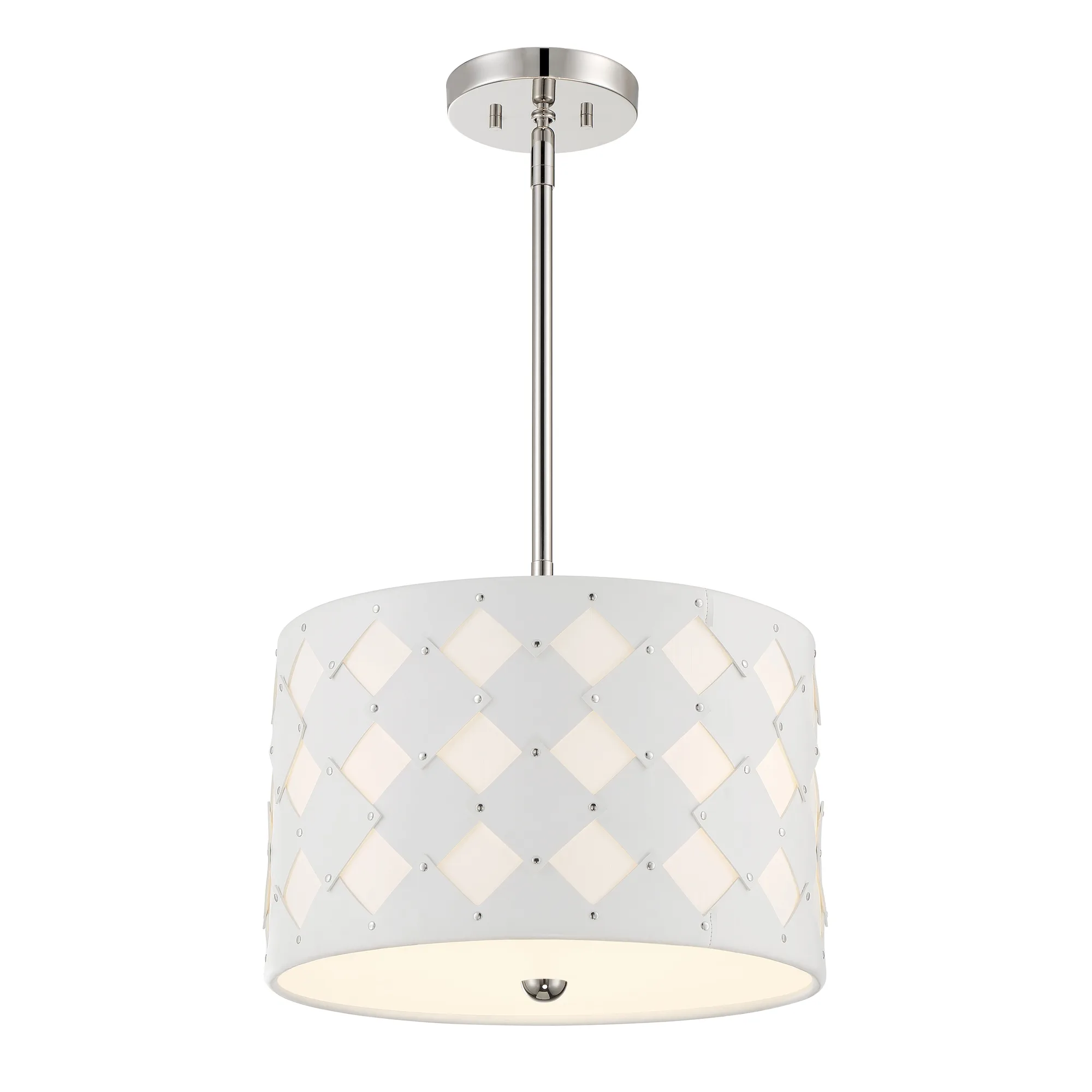 Patchwork 3-Light Pendant in Polished Nickel