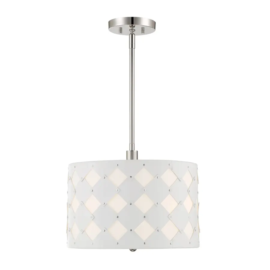 Patchwork 3-Light Pendant in Polished Nickel - Image 2