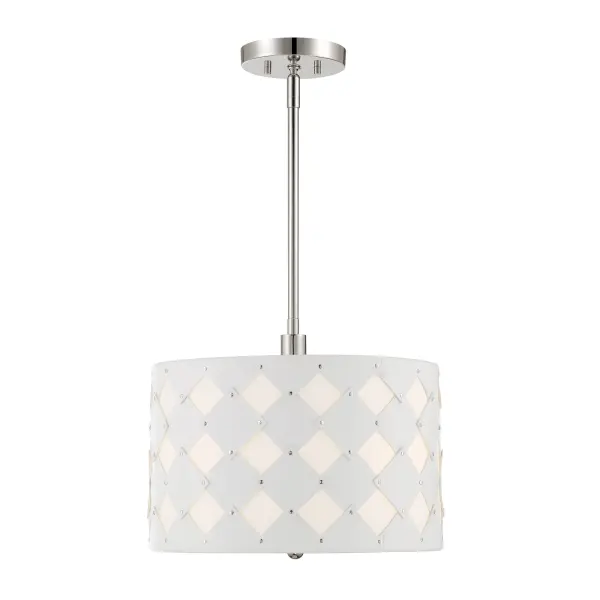 Patchwork 3-Light Pendant in Polished Nickel - Image 3