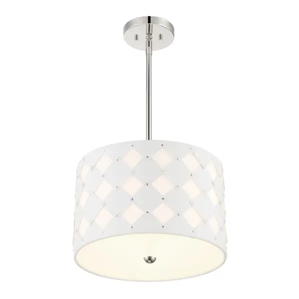 Patchwork 3-Light Pendant in Polished Nickel - Image 4
