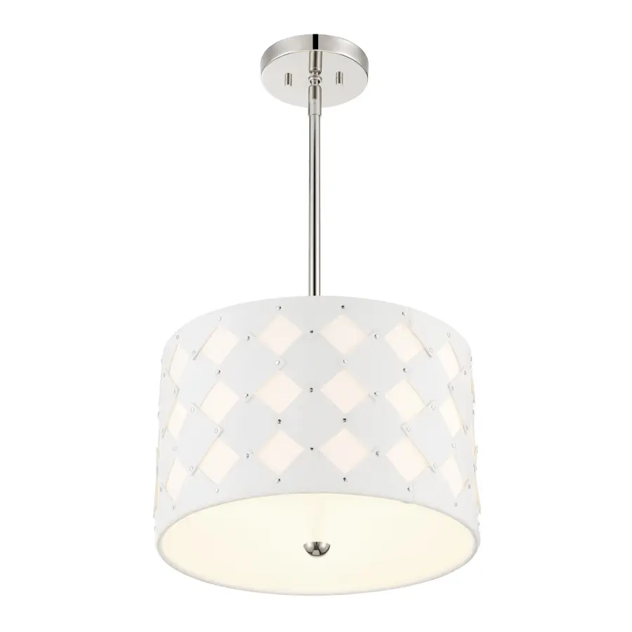 Patchwork 3-Light Pendant in Polished Nickel - Image 4