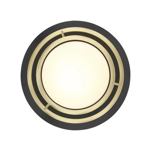 Beam Me Up! 11" LED Flush Mount in Coal and Satin Brass - Image 4