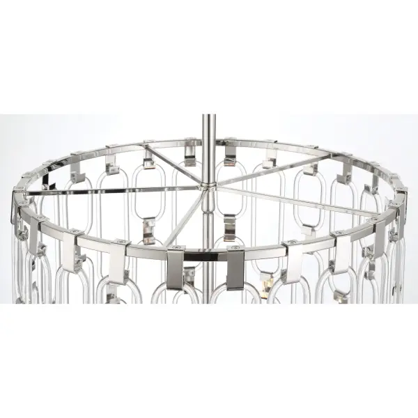 Charming 4-Light Pendant/Semi-Flush in Polished Nickel - Image 3