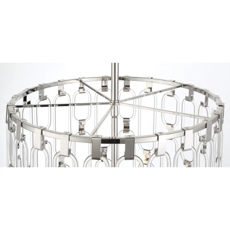 Charming 4-Light Pendant/Semi-Flush in Polished Nickel - Image 3