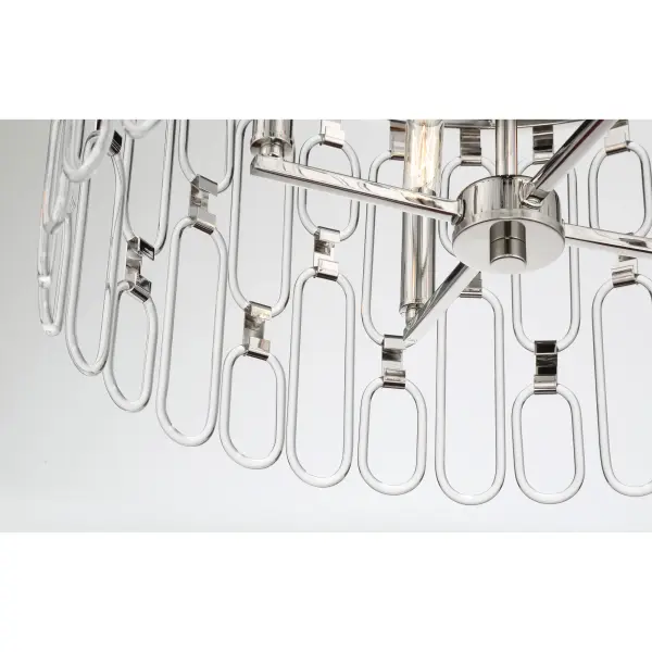 Charming 4-Light Pendant/Semi-Flush in Polished Nickel - Image 4
