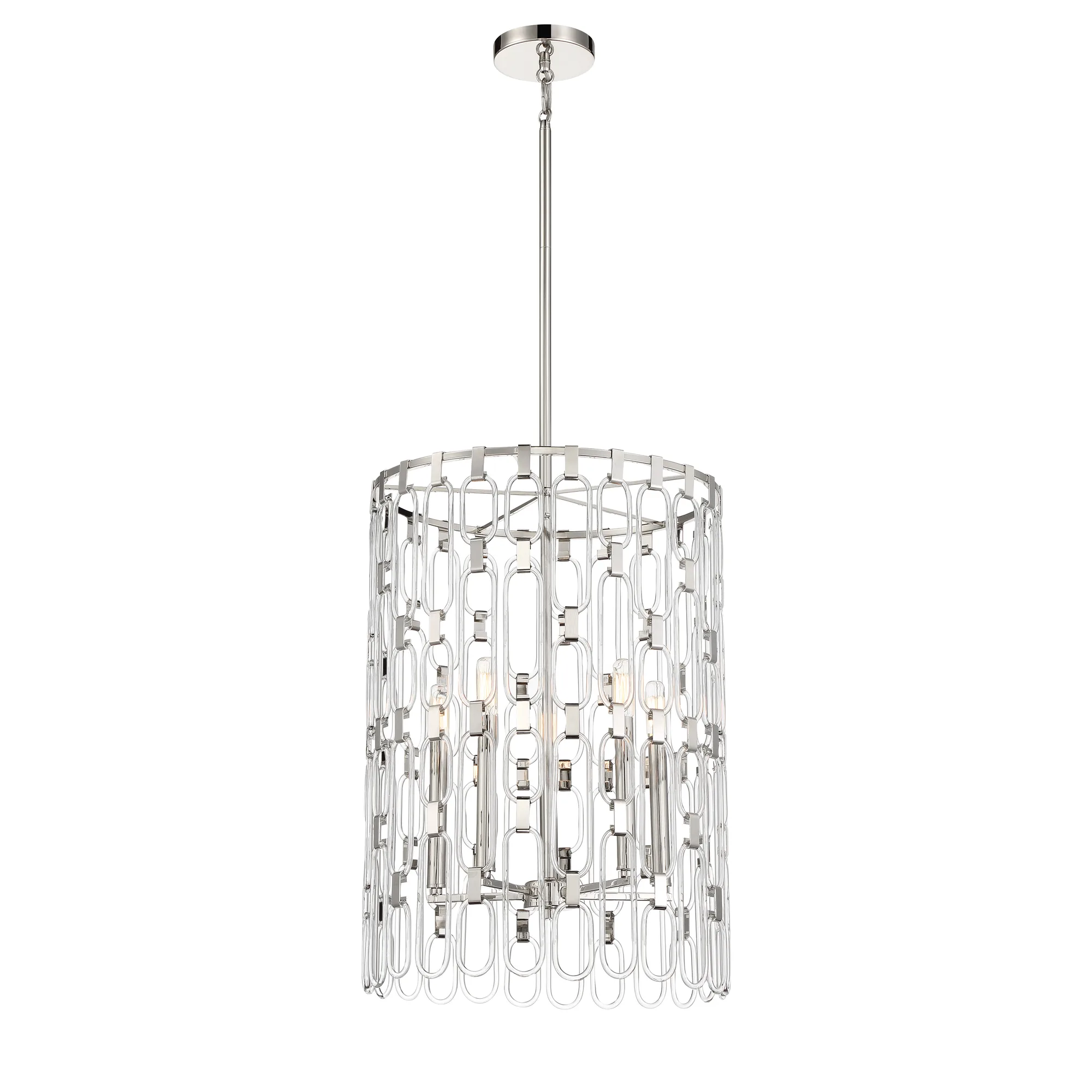 Charming 5-Light Pendant in Polished Nickel
