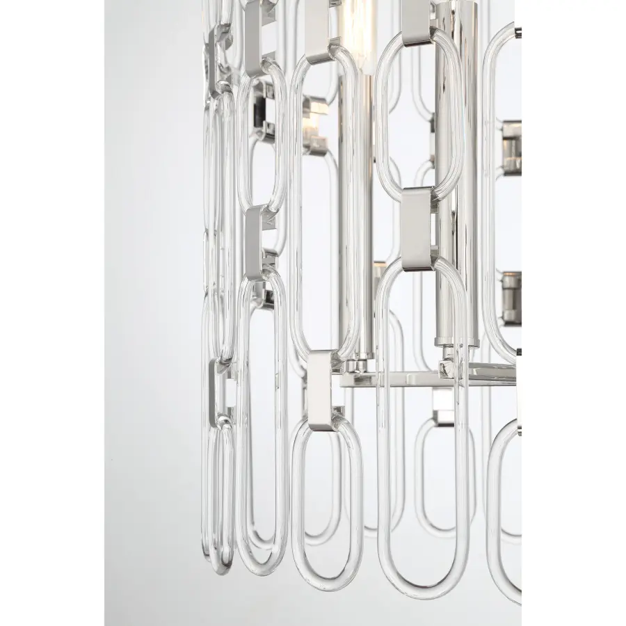 Charming 5-Light Pendant in Polished Nickel - Image 4