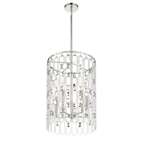 Charming 5-Light Pendant in Polished Nickel - Image 5
