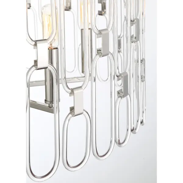 Charming 6-Light Pendant in Polished Nickel - Image 3