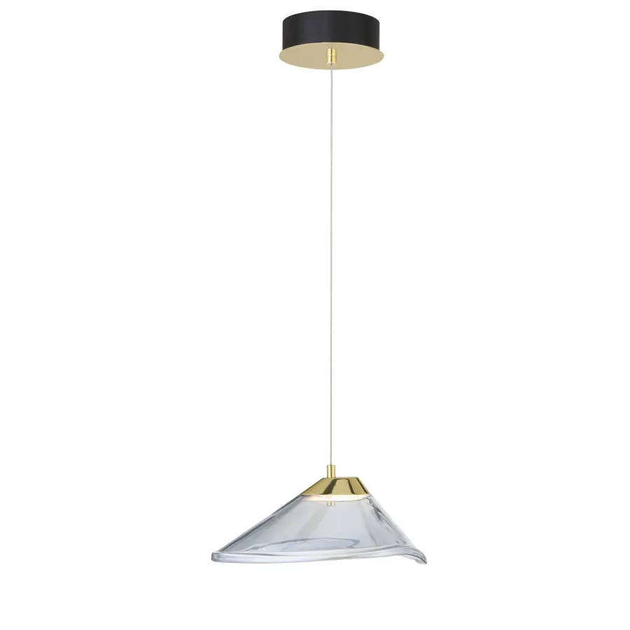 Compact Modern Pendant with Striking Two-Tone Finish - Image 1