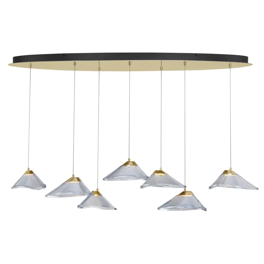 Dramatic Linear Statement Piece with Warm Mixed-Metal Finish - Image 1