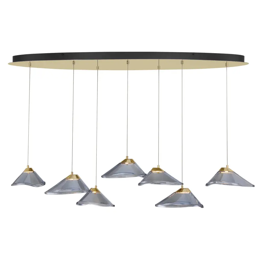 Dramatic Linear Statement Piece with Warm Mixed-Metal Finish - Image 2