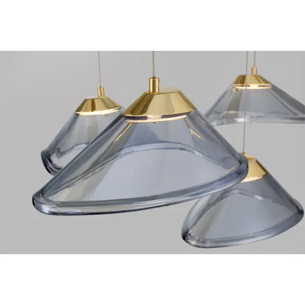 Dramatic Linear Statement Piece with Warm Mixed-Metal Finish - Image 3