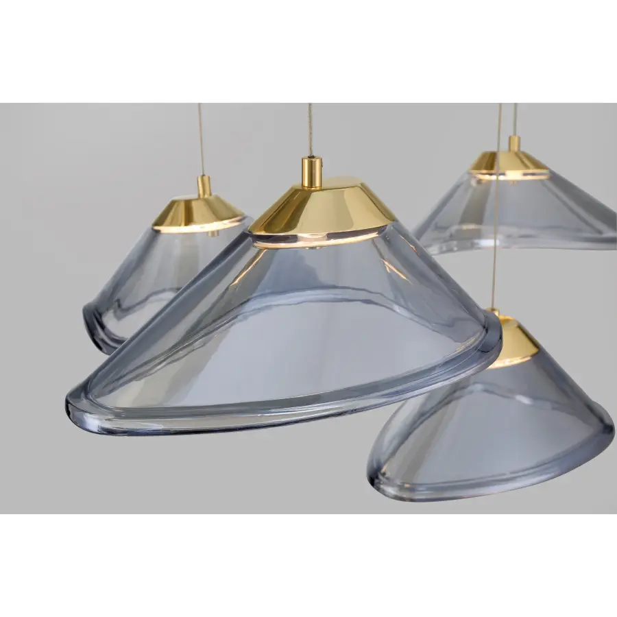 Dramatic Linear Statement Piece with Warm Mixed-Metal Finish - Image 3