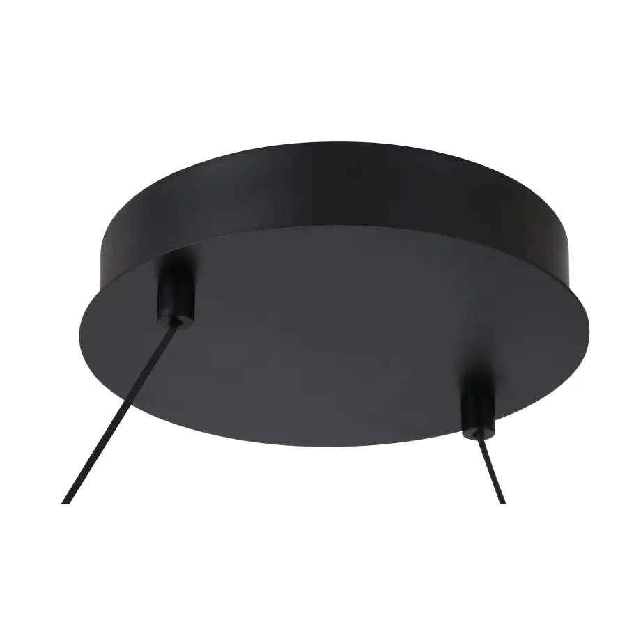 Recovery X 26" LED Pendant in Coal and Satin Brass - Image 5