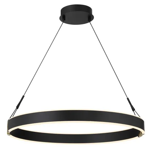 Recovery X 26" LED Pendant in Coal and Satin Brass - Image 7
