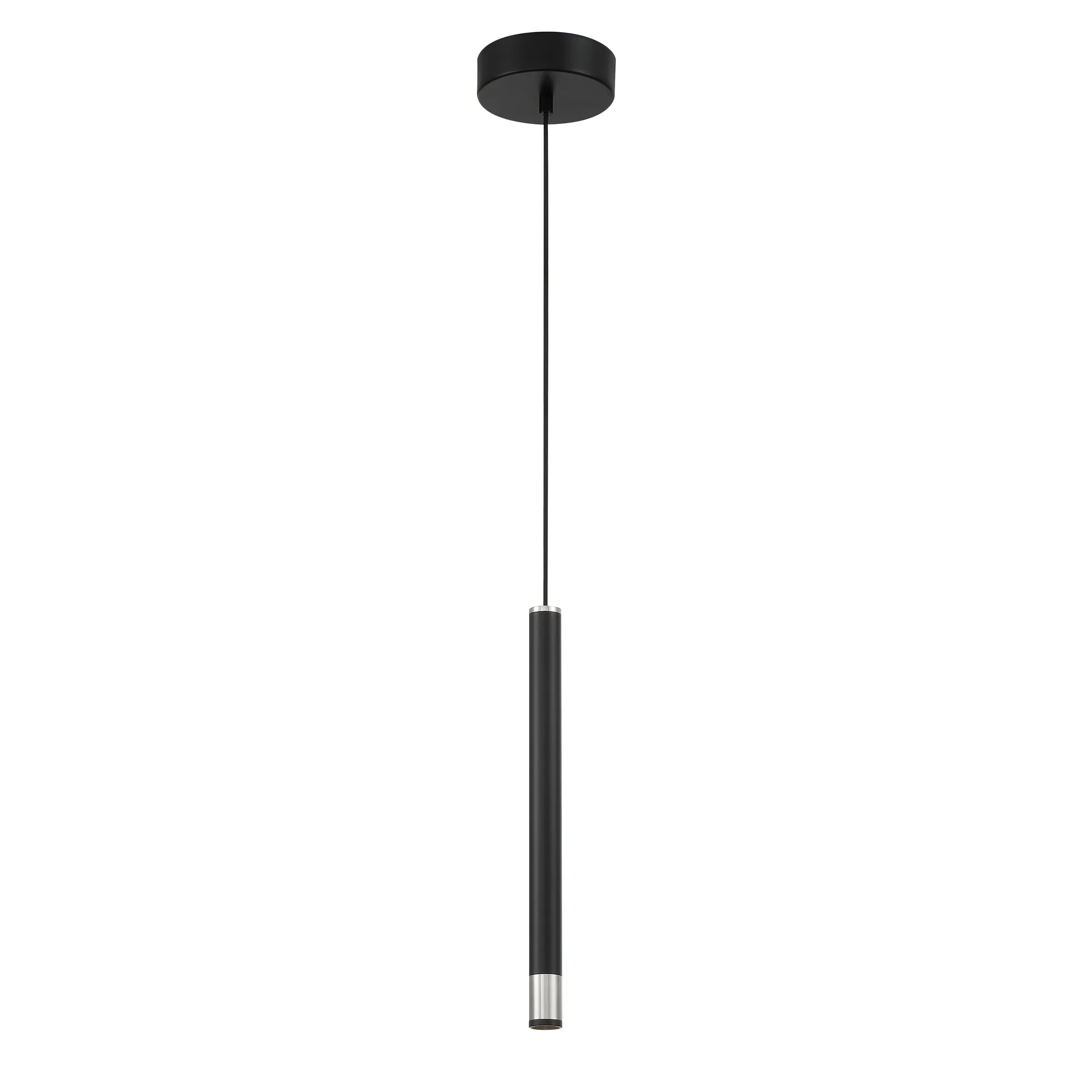 Wand LED Mini Pendant in Brushed Nickel and Coal