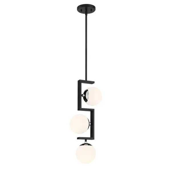 Sleek Contemporary Pendant with Sophisticated Two-Tone Finish - Image 1