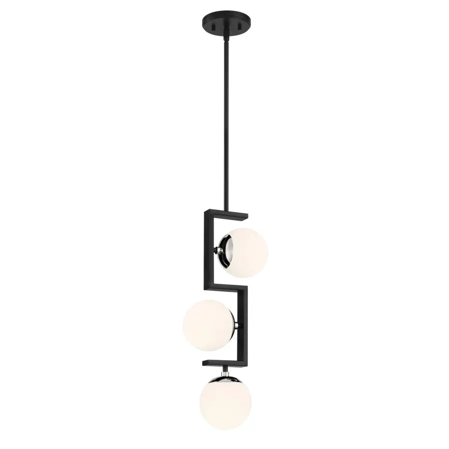Sleek Contemporary Pendant with Sophisticated Two-Tone Finish - Image 1