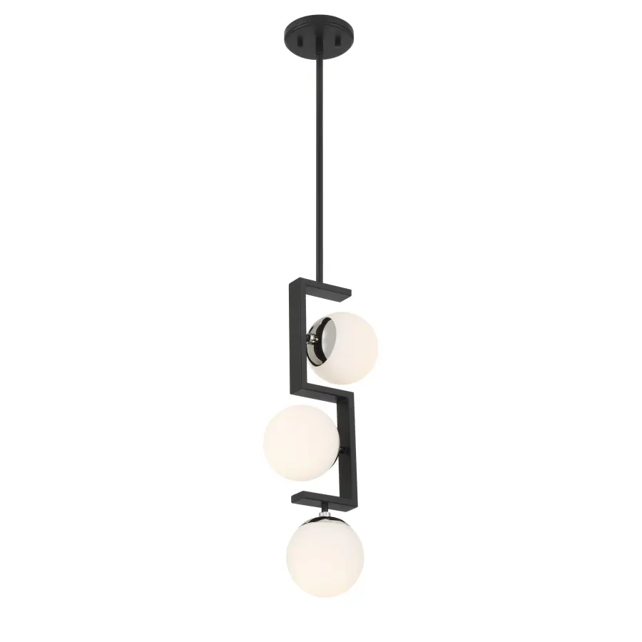 Sleek Contemporary Pendant with Sophisticated Two-Tone Finish - Image 4