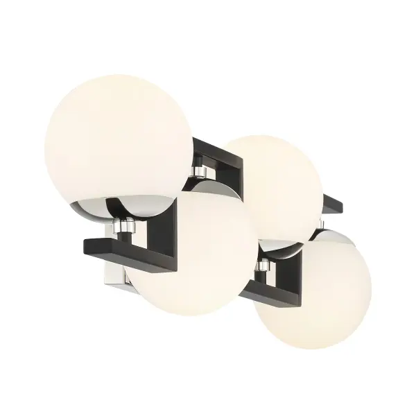 Sophisticated Two-Tone Bath Lighting with Timeless Appeal - Image 3