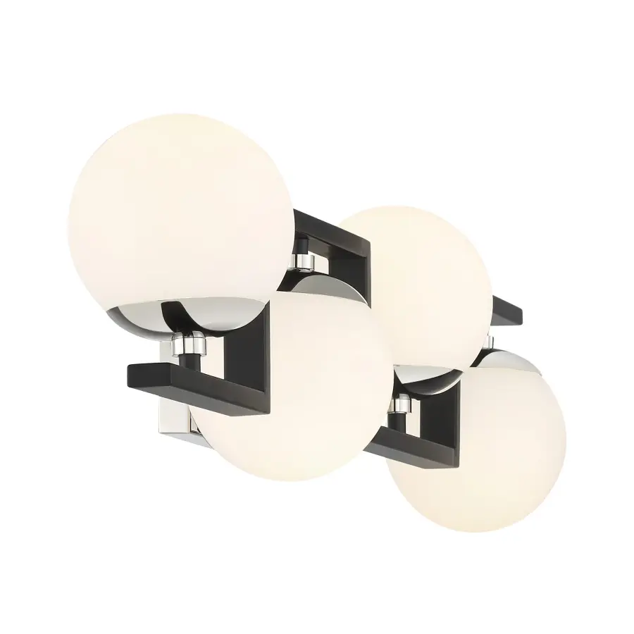 Sophisticated Two-Tone Bath Lighting with Timeless Appeal - Image 3