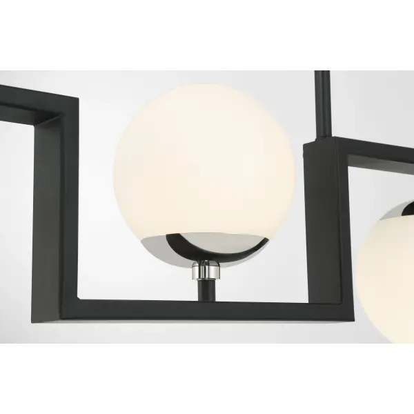 Sophisticated Linear Island Chandelier with Mixed Metal Finish - Image 3