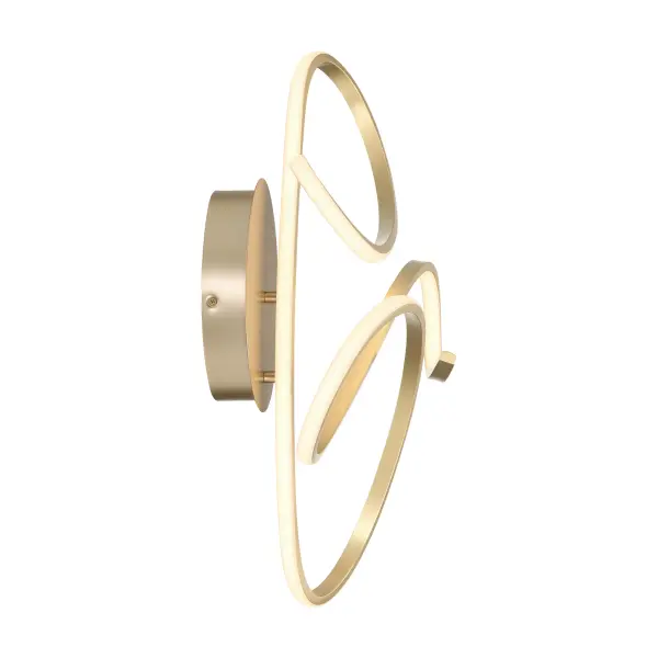 The Astor LED Wall Sconce by Robin Baron combines contemporary elegance with integrated LED technology. Its soft gold finish and clean lines create a refined aesthetic perfect for modern interiors. - alternate view