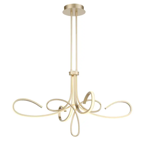 The Astor chandelier by Robin Baron brings contemporary elegance with its 38-inch linear design and warm soft gold finish. High-CRI LED technology delivers exceptional color rendering while the sleek profile suits modern interiors.