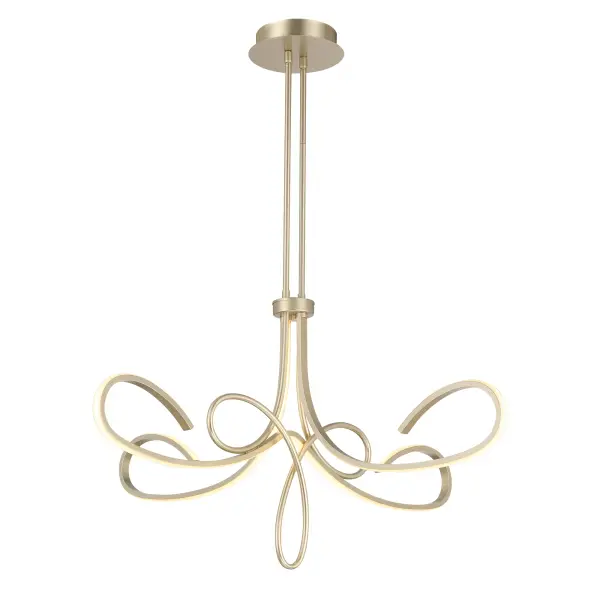 The Astor chandelier by Robin Baron brings contemporary elegance with its 38-inch linear design and warm soft gold finish. High-CRI LED technology delivers exceptional color rendering while the sleek profile suits modern interiors. - alternate view