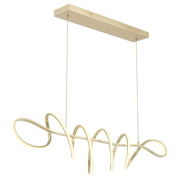 Robin Baron's Astor LED Island combines sleek linear design with luxurious Soft Gold finish. At 44 inches wide, it delivers exceptional illumination with 3992 lumens and superior 92 CRI for true color rendering over kitchen islands and dining tables.