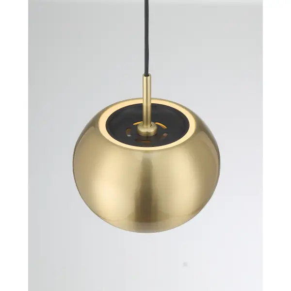 Halo LED Mini Pendant in Coal and Brushed Gold - Image 2