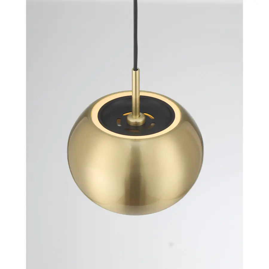 Halo LED Mini Pendant in Coal and Brushed Gold - Image 2