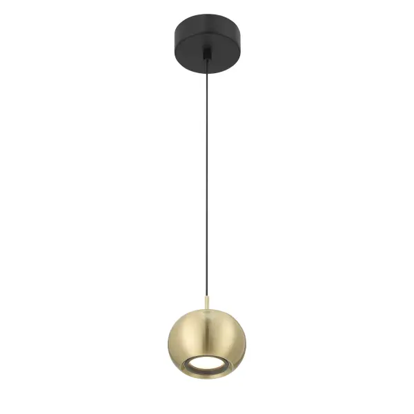Halo LED Mini Pendant in Coal and Brushed Gold - Image 3
