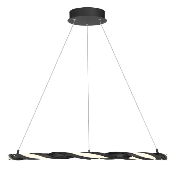 The Convolution pendant delivers exceptional illumination with 2689 lumens and superior 94 CRI in a sophisticated 31-inch linear design. Its coal black finish and clean lines make it ideal for contemporary interiors. - alternate view