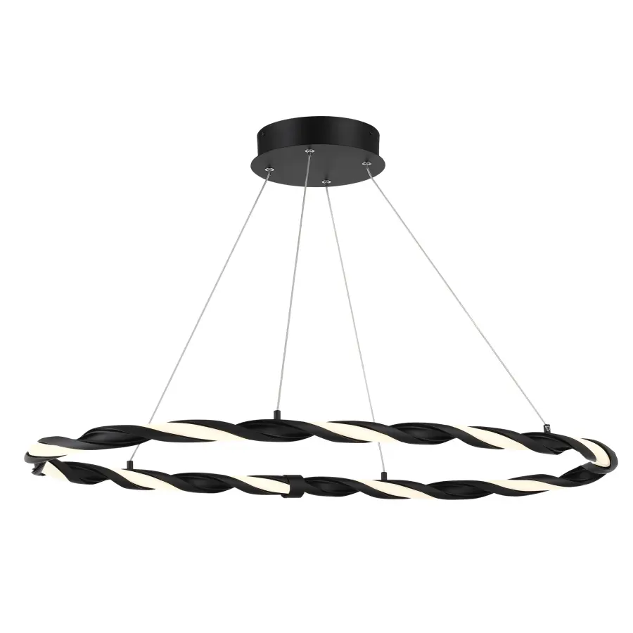 Convolution 36.75" LED Pendant in Coal Finish - Image 1