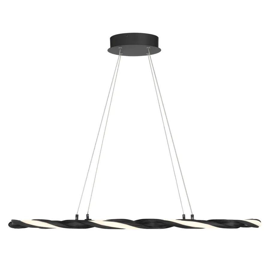Convolution 36.75" LED Pendant in Coal Finish - Image 3