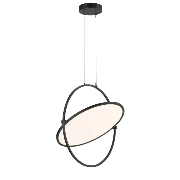 The Studio 23 pendant combines contemporary aesthetics with exceptional LED performance. Its 24-inch diameter and coal black finish create a bold statement, while the 95 CRI ensures accurate color rendering for any space.