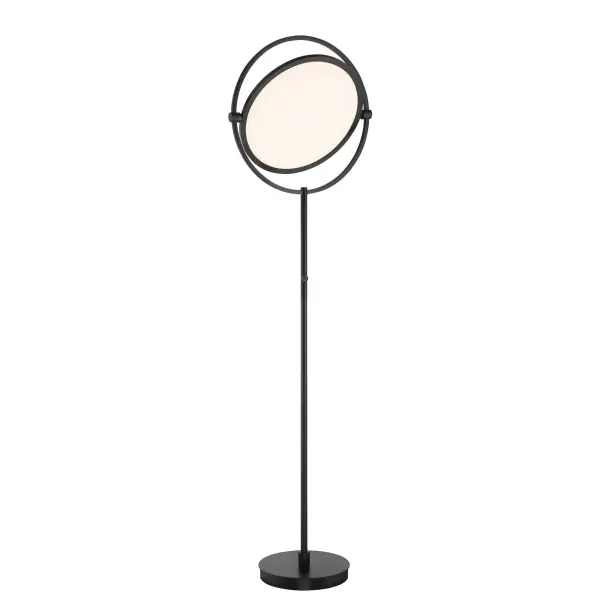 The Studio 23 floor lamp combines contemporary design with exceptional LED performance. Its 64-inch height and coal black finish make it a striking accent piece, while the 94 CRI ensures true color rendering for reading and tasks.