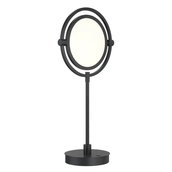 The Studio 23 table lamp combines contemporary design with energy-efficient LED technology. Its coal black steel construction and acrylic shade deliver 807 lumens of high-CRI light, perfect for reading and task lighting.