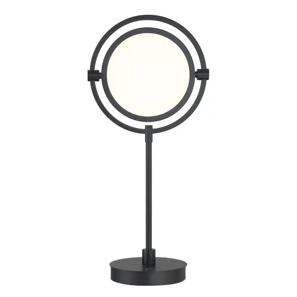 The Studio 23 table lamp combines contemporary design with energy-efficient LED technology. Its coal black steel construction and acrylic shade deliver 807 lumens of high-CRI light, perfect for reading and task lighting. - alternate view