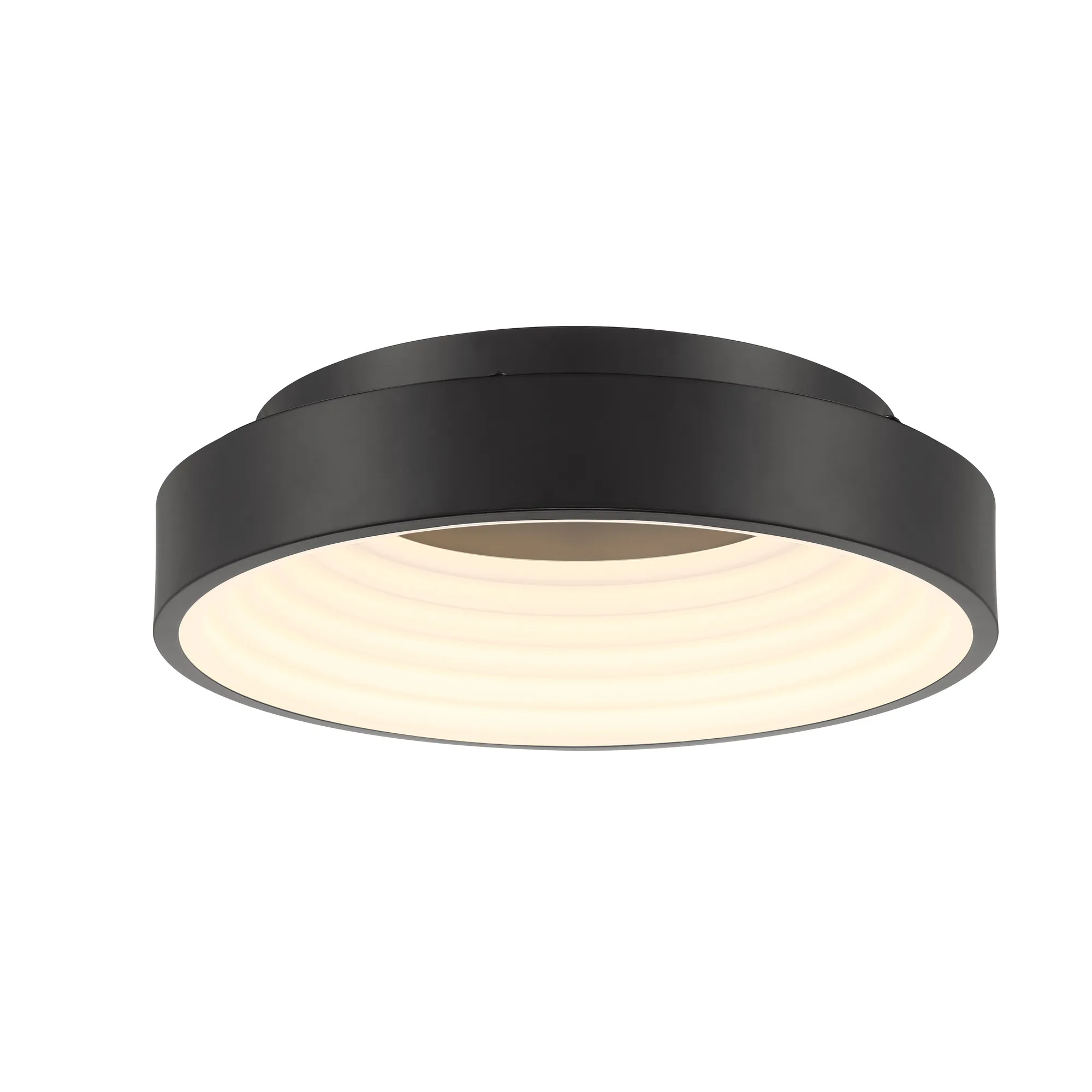 Conc 15" LED Flush Mount in Coal Black