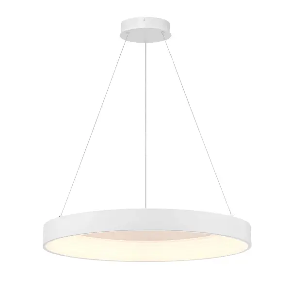 The Conc pendant delivers modern minimalist design with a slim 2.6-inch profile and 24-inch span. Its frosted acrylic diffuser provides even illumination with outstanding 94 CRI, making it ideal for task-oriented spaces.