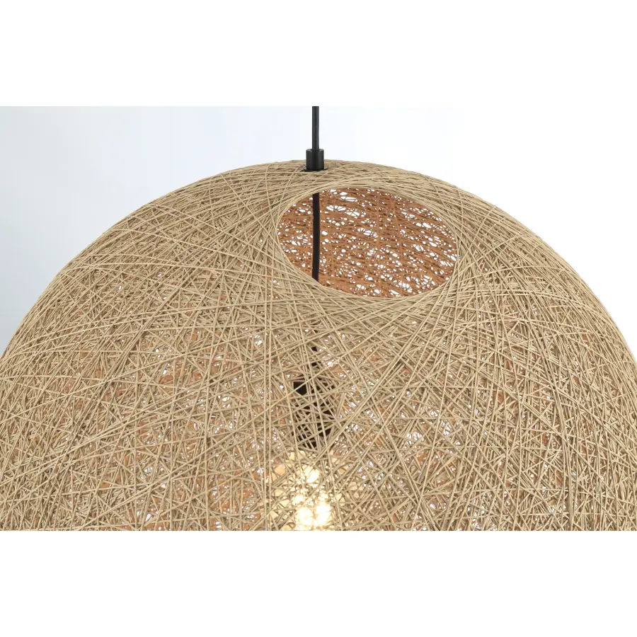 Entwined 24" Light Pendant with Natural Papyrus Shade - Image 4