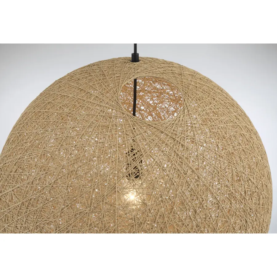 Entwined 24" Light Pendant with Natural Papyrus Shade - Image 5